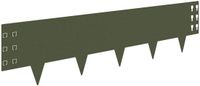 vidaXL Gazonrand 10 st 100 x 25 cm Staal Olijfgroen