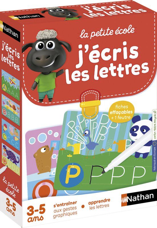 Nathan 31331 "J'écris les Lettres" Educatief Spel Frans 3-5 Jaar