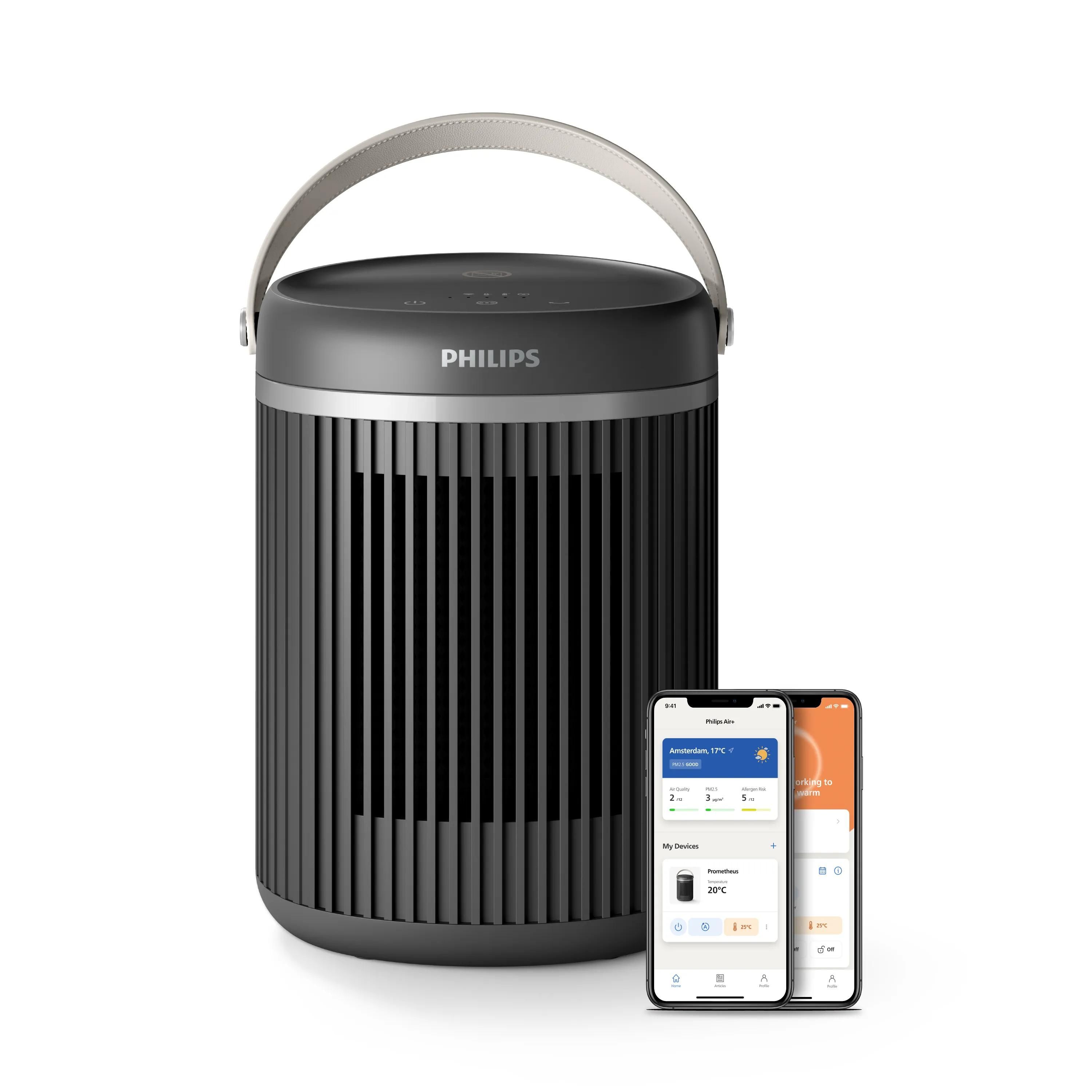 Philips Compacte keramische verwarming Zwart - Tafelmodel - Touch bediening