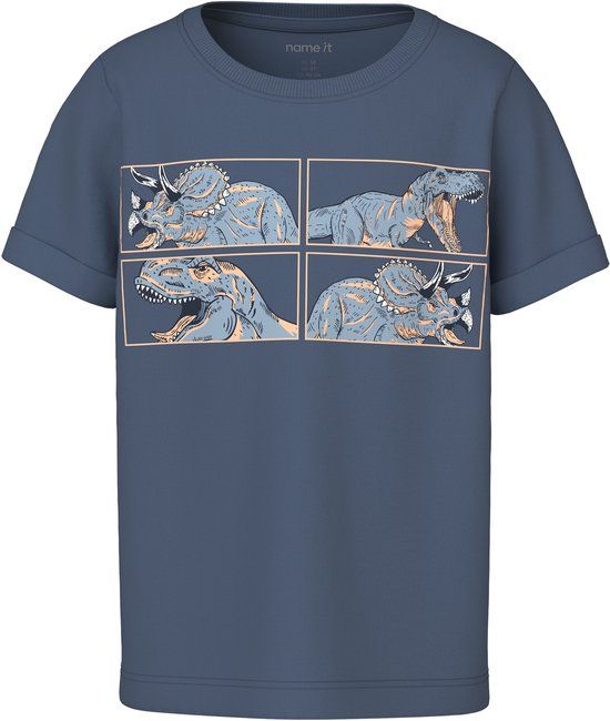 NAME IT Jongens T-shirt Vintage Indigo Katoen/Elastaan Maat 86