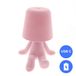 Fonkel Oplaadbare LED Tafellamp - Denker - Roze Velours - Dimbaar - USB-C