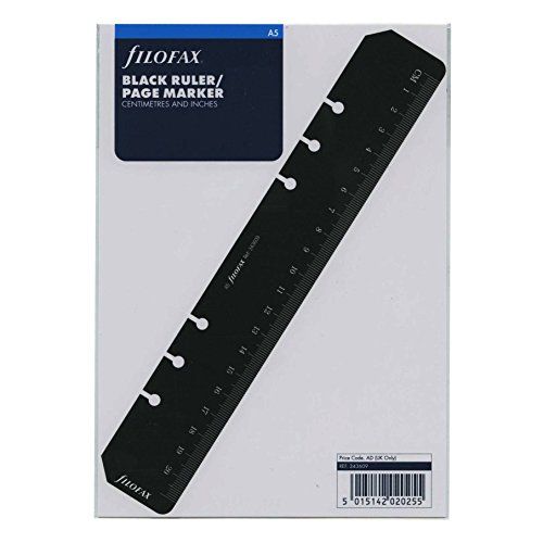 Filofax 343609 liniaal/bladwijzer, zwart
