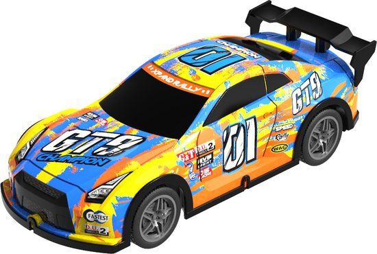WonkyCars - Rally Car Thunder Light - 27 MHz RC Car (1:24) - LED - Assorted Colors