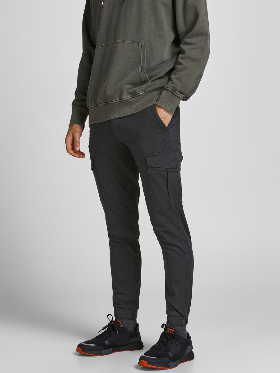 Jack & Jones JPSTMARCO JJJOE Cargo Broek - Zwart - Maat 32