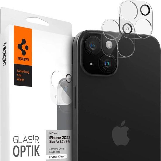Spigen Optik Cameralensbeschermer Apple iPhone 15 / 15 Plus 2 stuk(s) Transparant