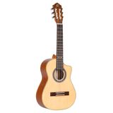 Ortega RQ25 Requinto Series Natural 1/2-formaat klassieke gitaar met gigbag