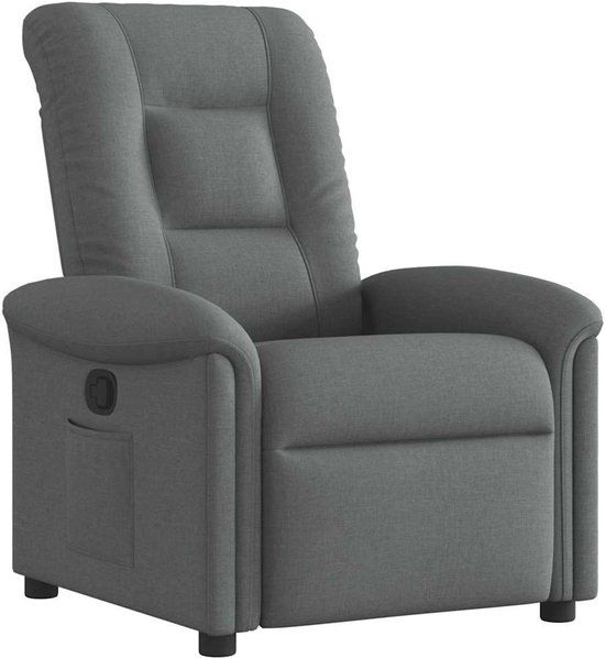 VidaXL Fauteuil verstelbaar stof donkergrijs