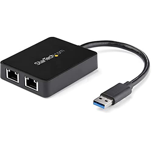 StarTech USB 3.0 Dual Gigabit Ethernet Adapter, met USB-Port (USB32000SPT)