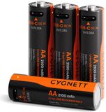 Cygnett AA USB-C Batterie Rechargeable - 4 Pièces - Zwart