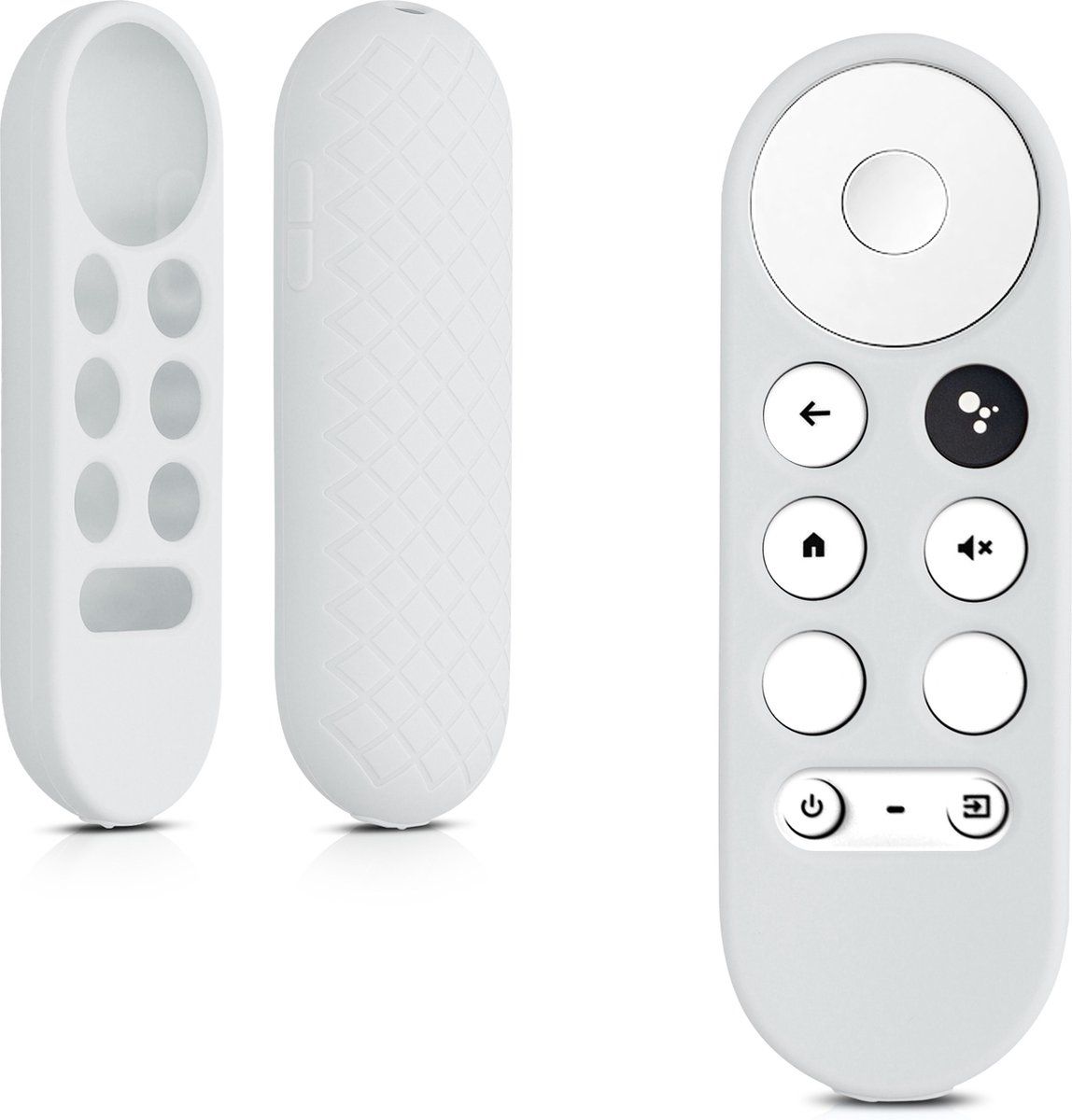 kwmobile hoes compatibel met Google Chromecast 2020 - Siliconen anti-slip hoes voor afstandsbediening in grijs