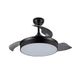 Eden pulse ventilator, zwart, 48 W, 4800 lm, 3 vleugels, 6 snelheden, 3 temperaturen, 39/49 x 41/91 cm