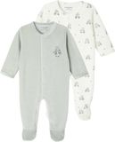 Vertbaudet 2-delige babyset in fluweel/velours
