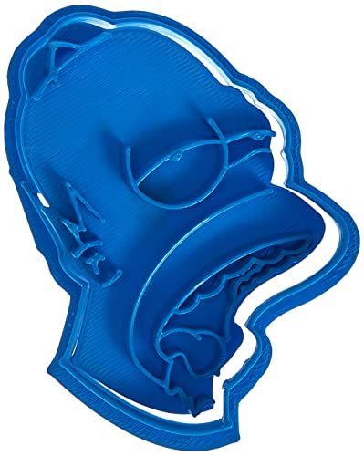 Cuticuter Simpsons Homer uitsteekvorm - 8 x 7 x 1,5 cm - blauw