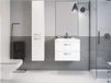 Meuble haut blanc avec portes pour salle de bain 30x150 cm