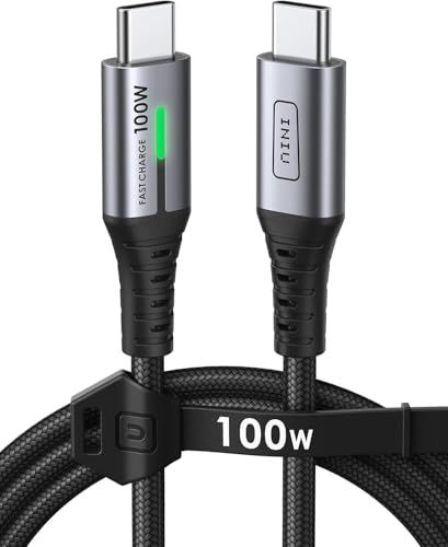 INIU USB C Kabel, 1m 100W PD Snel Opladen Type C naar USB-C kabel