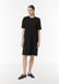 comma - Dames T-shirt jurk met opstaande kraag - Zwart