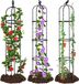 Merkloos / Sans marque Shenzhen Haorui Industrial Technology Co., Ltd. Houder voor klimplanten Trellis 3 stuks kunststof rankrooster voor rankplanten bloemen rozen (zwart)