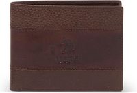 U.S. POLO ASSN. Leren Portemonnee Horizontal Wallet with Coin and Flap Brown Bruine