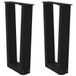 VidaXL Salontafelpoten 2 stuks V-vormig 28x(42-43,3) cm staal zwart