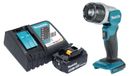 Makita DML 808 RF1 Snoerloze handlamp 14,4 / 18 V 190 lm LED + 1x oplaadbare accu 3,0 Ah + lader