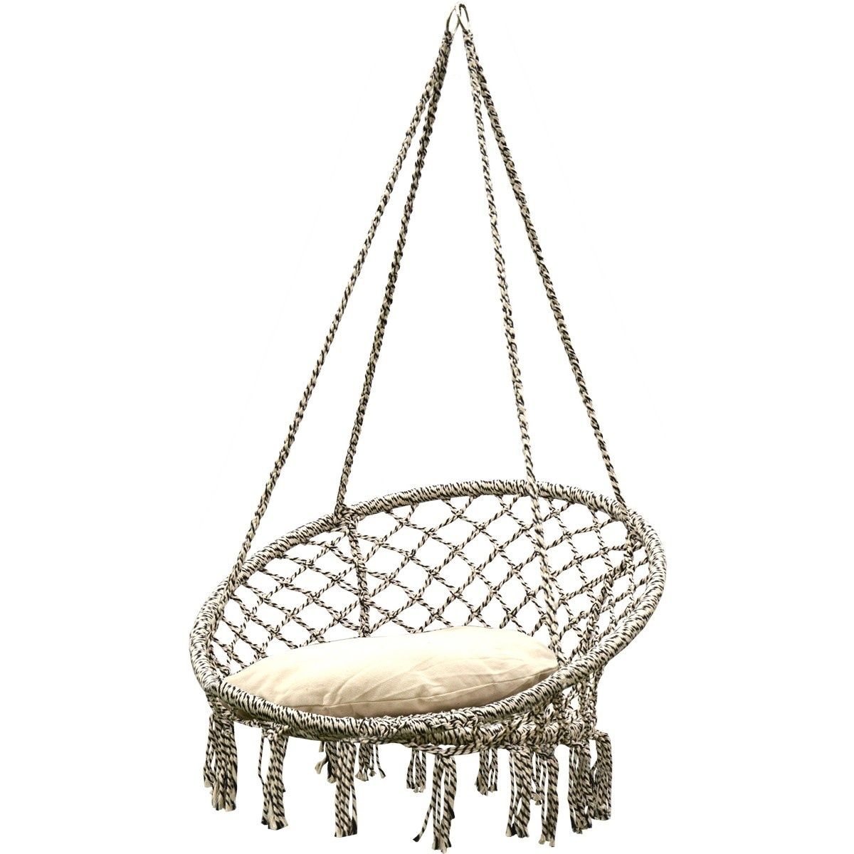 Viking Choice Hangstoel - met kussen - 80x60cm - crème