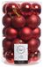 Decoris Boules de Noël - 68 pièces - Rouge - 8 cm - Plastique