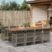 Maison Exclusive - Ensemble de jardin d'extérieur, 9 pièces, avec coussins, gris, en polyrotin