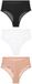 Next - Dames - Set van 3 hoog opgesneden slips van mesh met hoge taille - Zwart