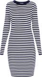 usha BLUE LABEL Gebreide jurk navy / wit