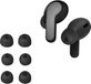 kwmobile 6x cover voor in-ear oortjes geschikt voor JBL Wave Beam / Beam 2 / Wave 200TWS - Vervangende oordopjes van siliconen in zwart - 3 maten