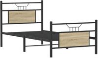vidaXL Bedframe zonder matras, hout, Sonoma eikenkleurig, 80x200 cm