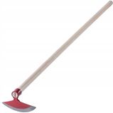 KADAX Hak met metalen kop, tuinhak met steel van hout, trekhaak voor het verwijderen van onkruid, onkruid, tuinaccessoires voor wieden (halfrond, breedte: 18 cm, rood)