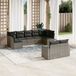 Maison Exclusive - Ensemble de jardin, 9 pièces, avec coussins, gris, en polyrotin