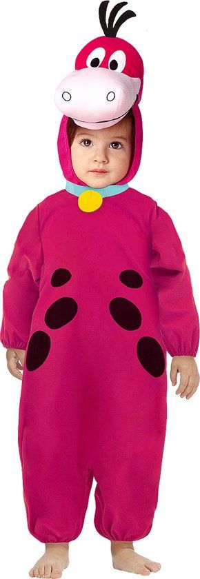 FUNIDELIA Dino kostuum baby - The Flintstones - Paars - Maat 92 - Unisex