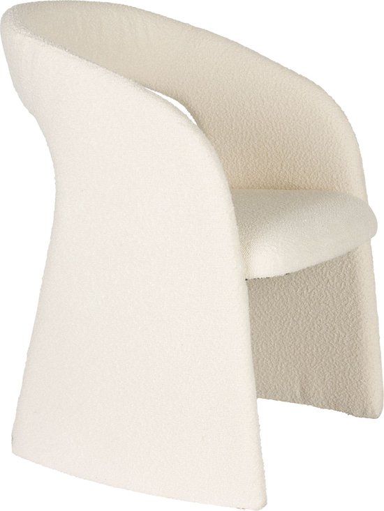 Housecraft Living Maire Stoel/ Eetkamerstoel Bouclé Off-White - Beige