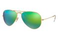 Ray-Ban AVIATOR FLASH LENSES zonnebril Piloot Goud Metaal Groen