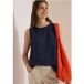 Blouse à col rond et détails côtelés