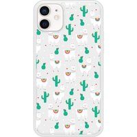 Cactus et Alpaga Bedrukt siliconen hoesje compatibel met iPhone 12