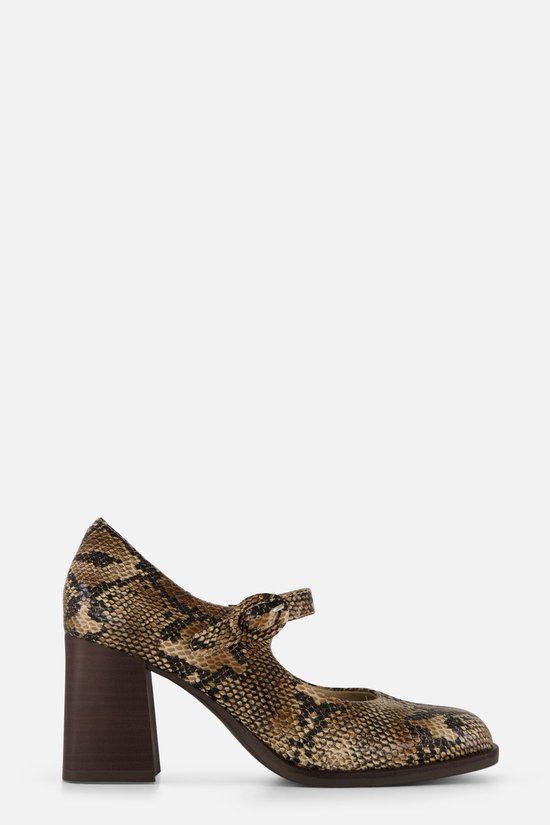 Tamaris Mary Jane Pumps bruin Synthetisch - Maat 38