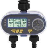 vidaXL Watertimer met dubbele uitgang automatisch digitaal
