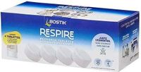 Bostik Respire luchtontvochtiger, navulverpakking, 4 tabletten, geschikt voor oppervlaktes tot 25 m², geurvrij, 4 x 250 g