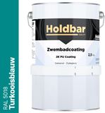 Holdbar Zwembadcoating Turkooisblauw (RAL 5018) 2,5 kg