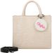 Buffalo Sac à main Sac bandoulière 2-Tone Croco Big Boxy Collection Shopper White Taupe Beige