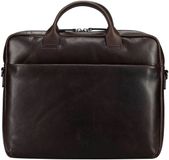 Jost London Business Bag 1C. Aktetas met laptopvak, 17 inch, Leer, Bruin