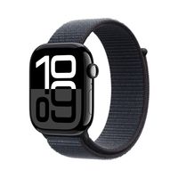 Apple Watch Series 10 46mm - Zwart Aluminium - Ink Geweven Sportbandje
