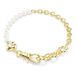 Swarovski Idyllia armband, Crystal Pearl, Wit, Goudkleurige toplaag