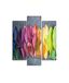Homemania Wandafbeelding, motief "Le World de la Color", 3 stuks, natuur, voor woonkamer, slaapkamer, meerkleurig, 57 x 0,3 x 60 cm, HM203MDF34, MDF