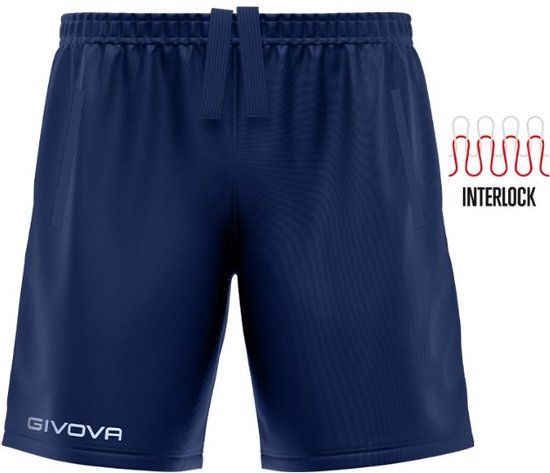Givova Sports Shorts with Pocket - Blue - XL - Unisex - Fitness & Training
