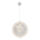 AmeliaHome LED venster decoratie acryl hanger kerstverlichting batterij aangedreven kerstdecoratie rond kerstman