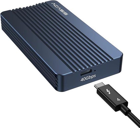 Merkloos Externe M.2 NVMe SSD Enclosure 40Gbps – Thunderbolt 3/4, USB-C